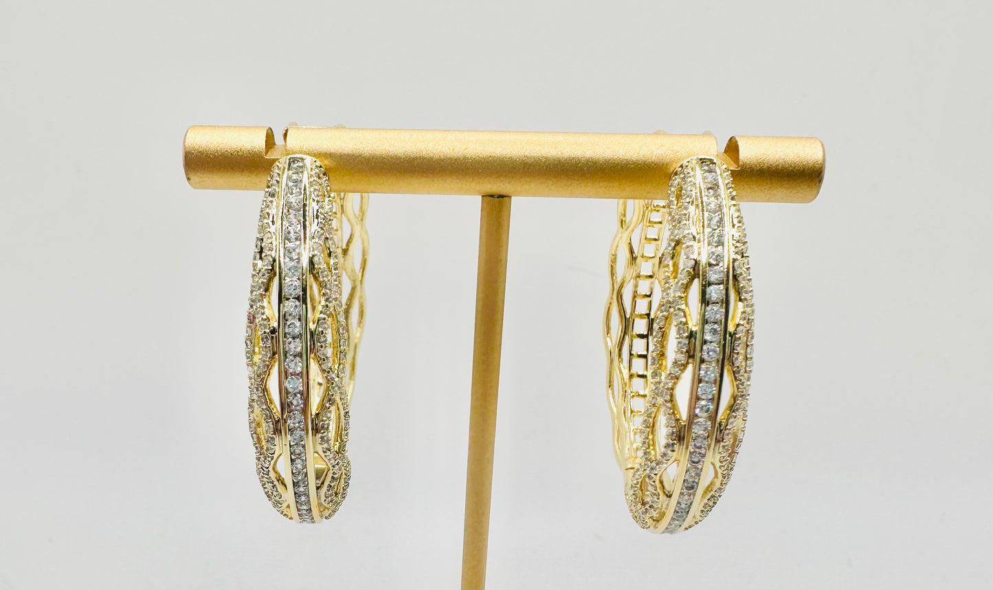 35mm braided earrings