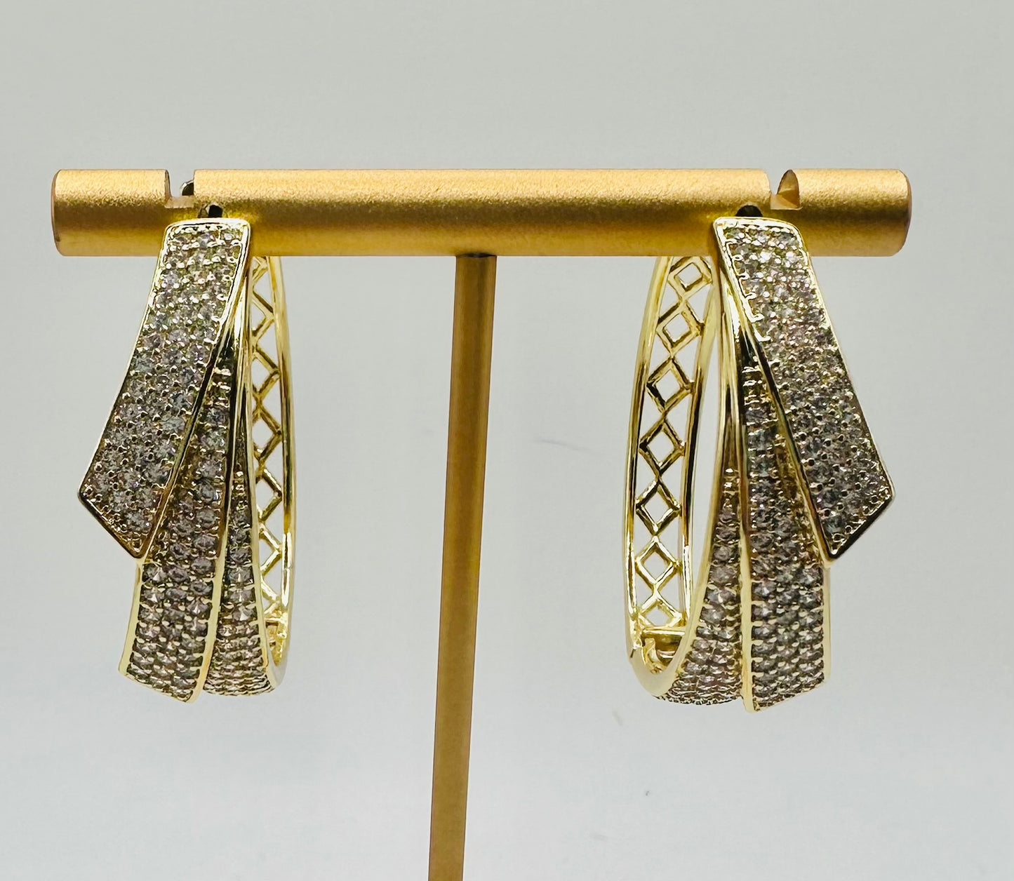 Leaf-shaped earrings 35mm