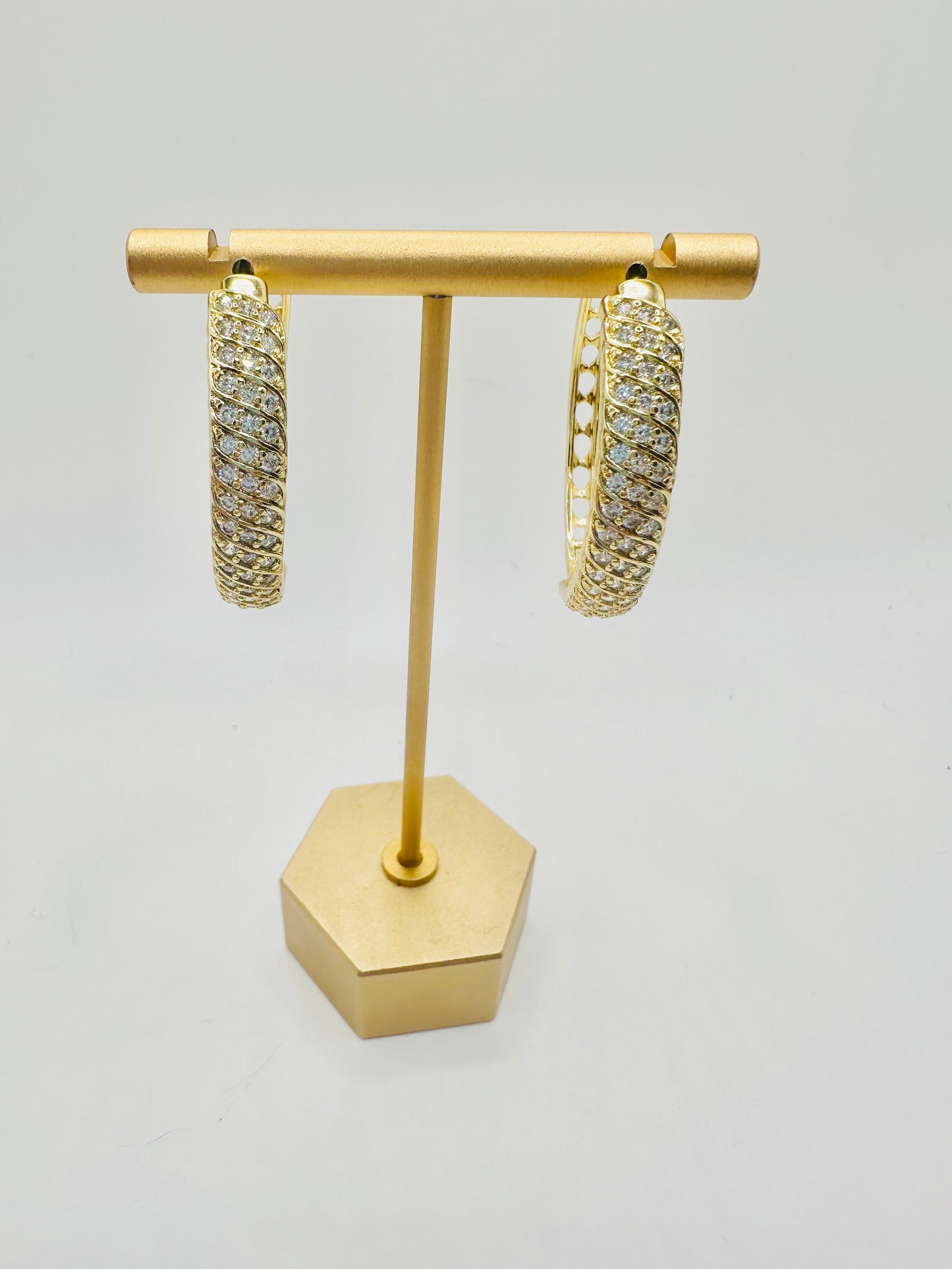 Aretes de 35mm en Zirconia de Vidrio
