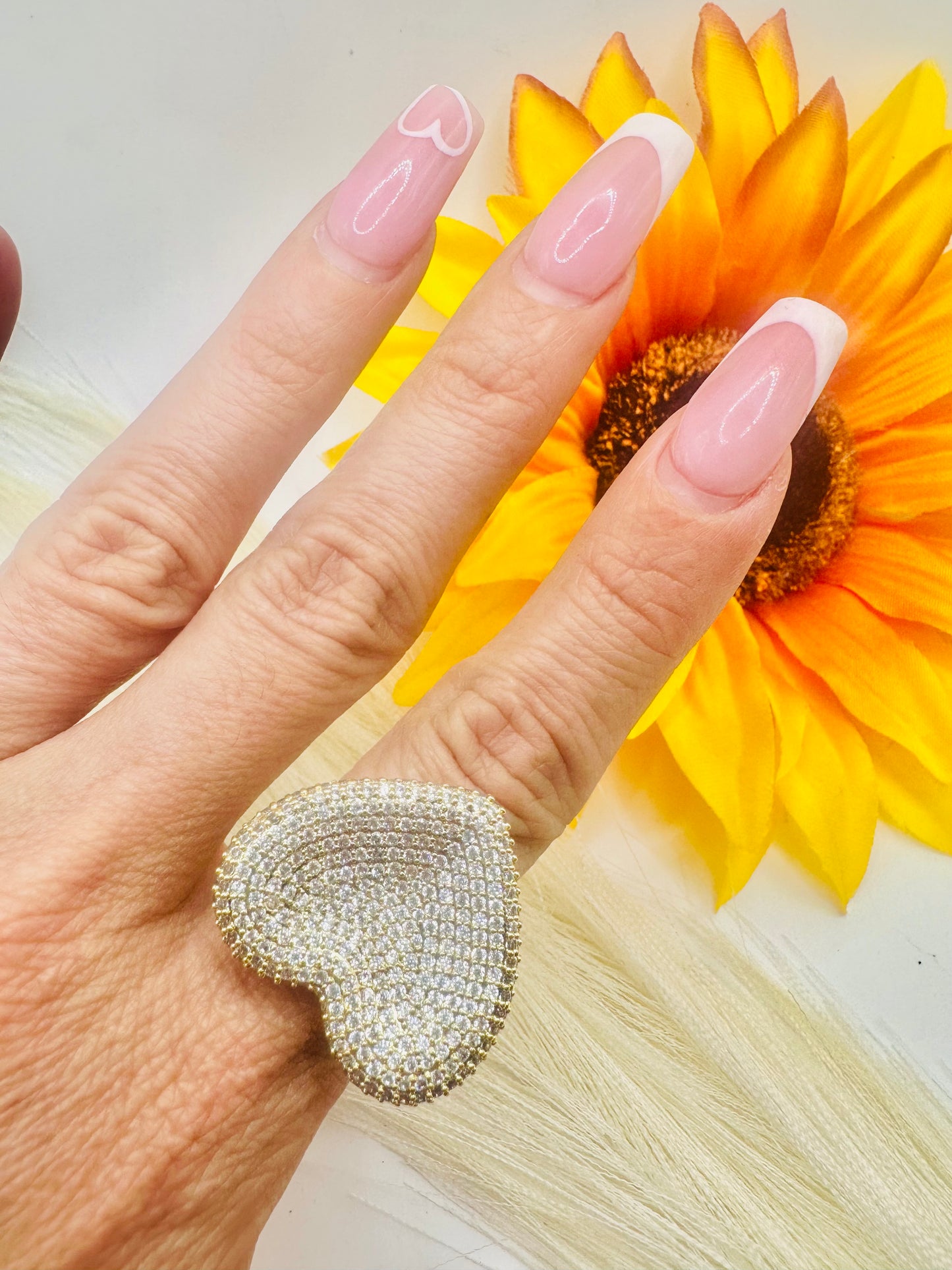 Anillo Corazón Inflado Grande