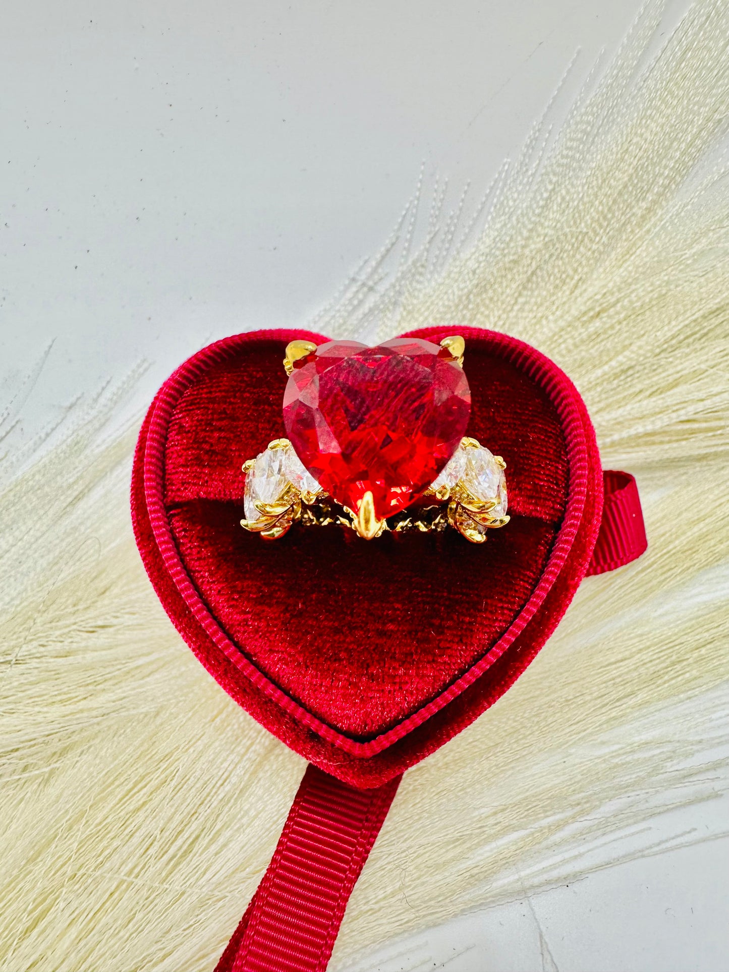 Ombre Passion Ring with Real Glass | High-Quality 14k Gold Overlay