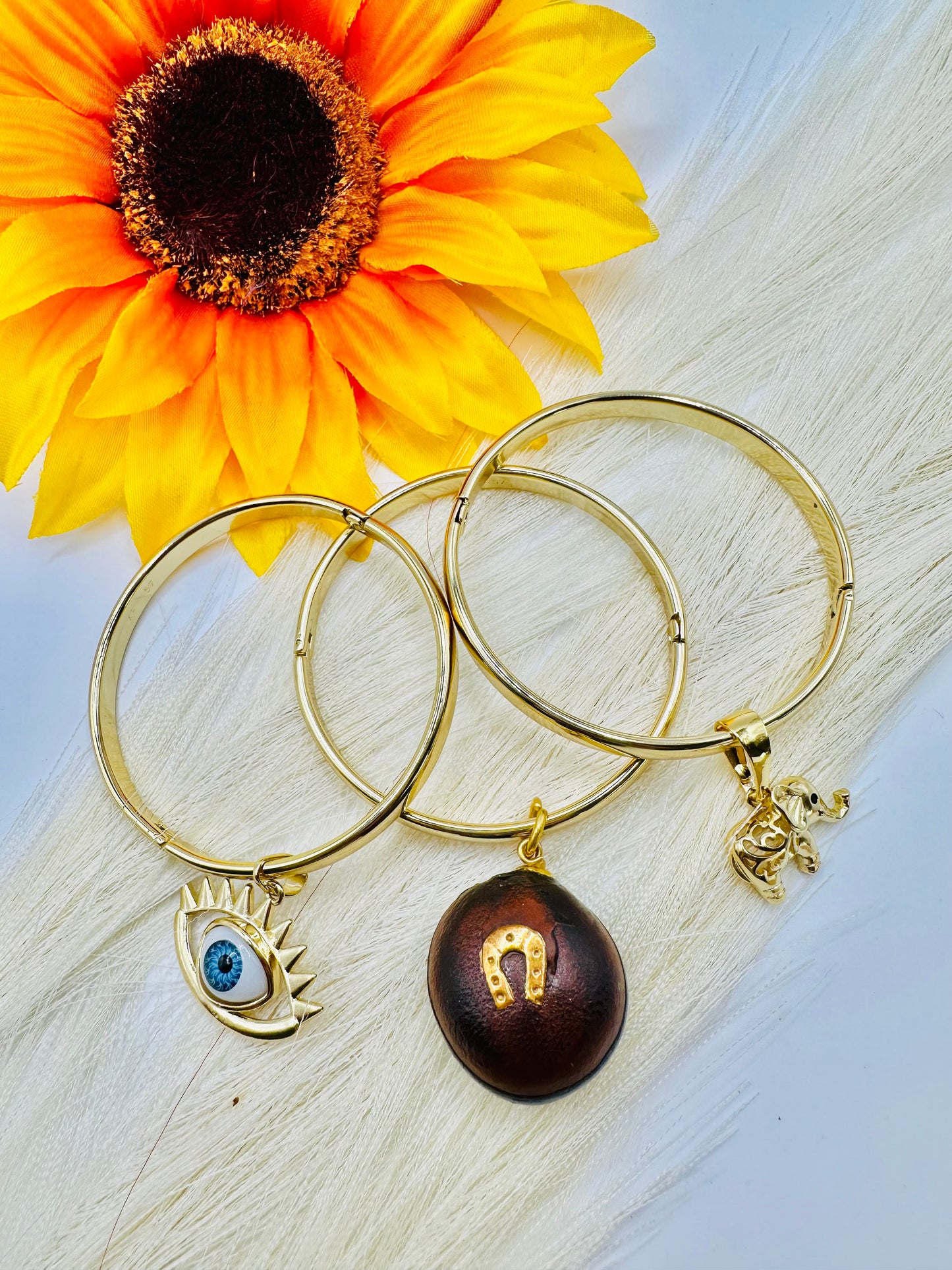 Protection Bracelet Nr3 Bull's Eye | 14k Real Gold Overlay