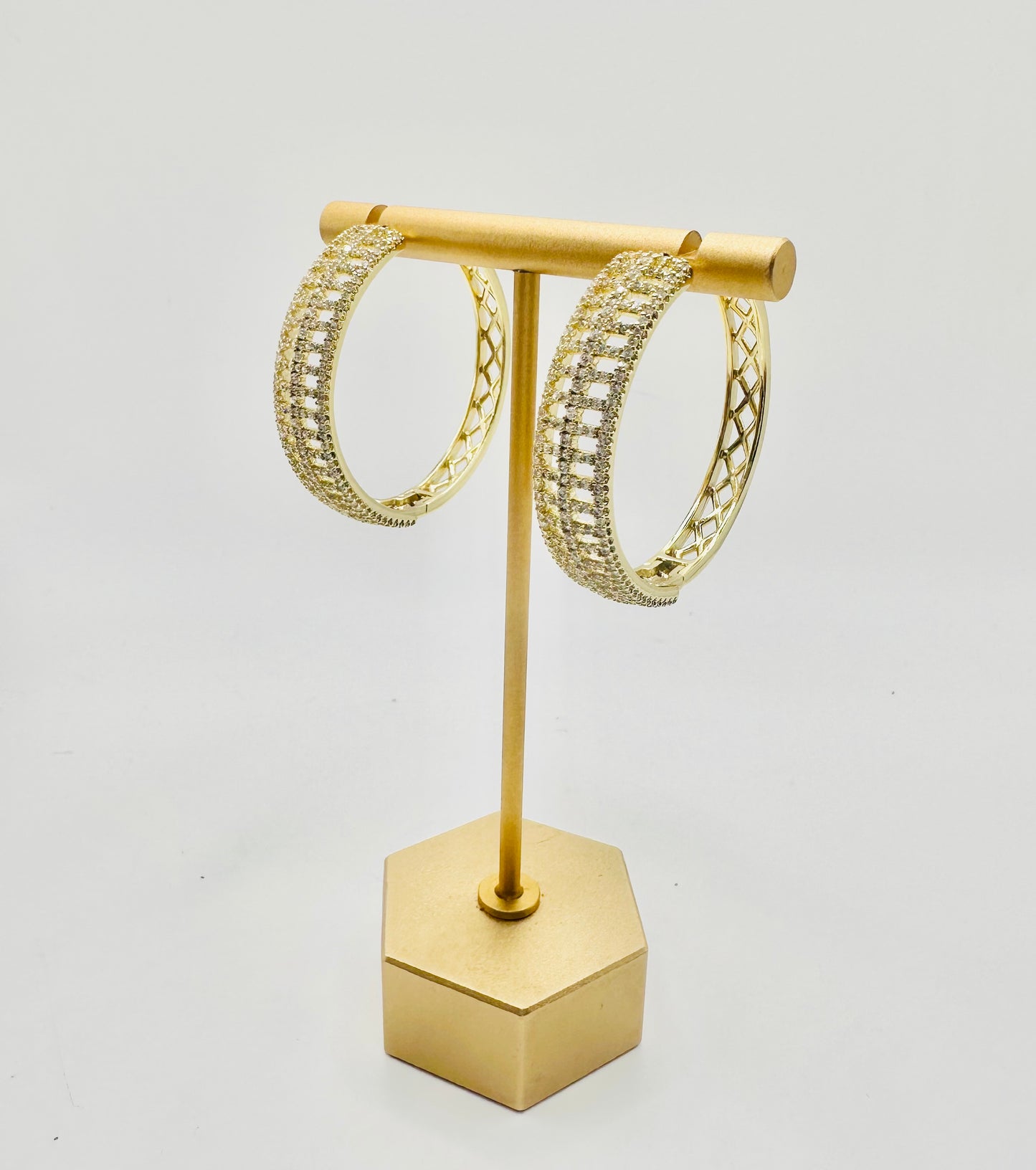 Diamond Earrings with Zirconia