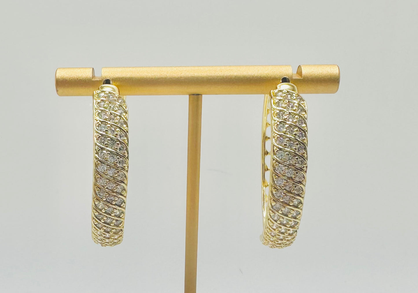 Aretes de 35mm en Zirconia de Vidrio