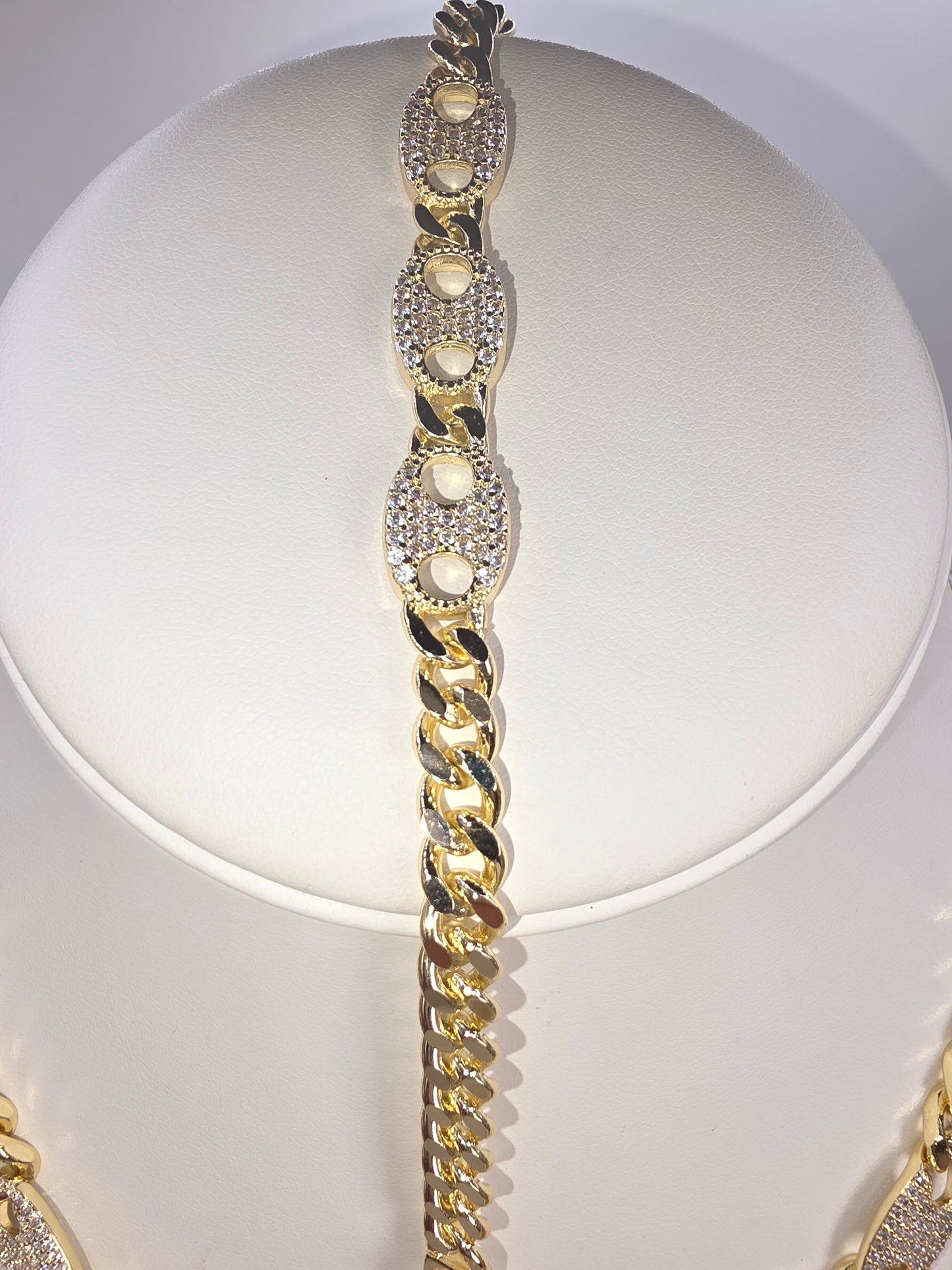 Guchi woven set with Cuban link