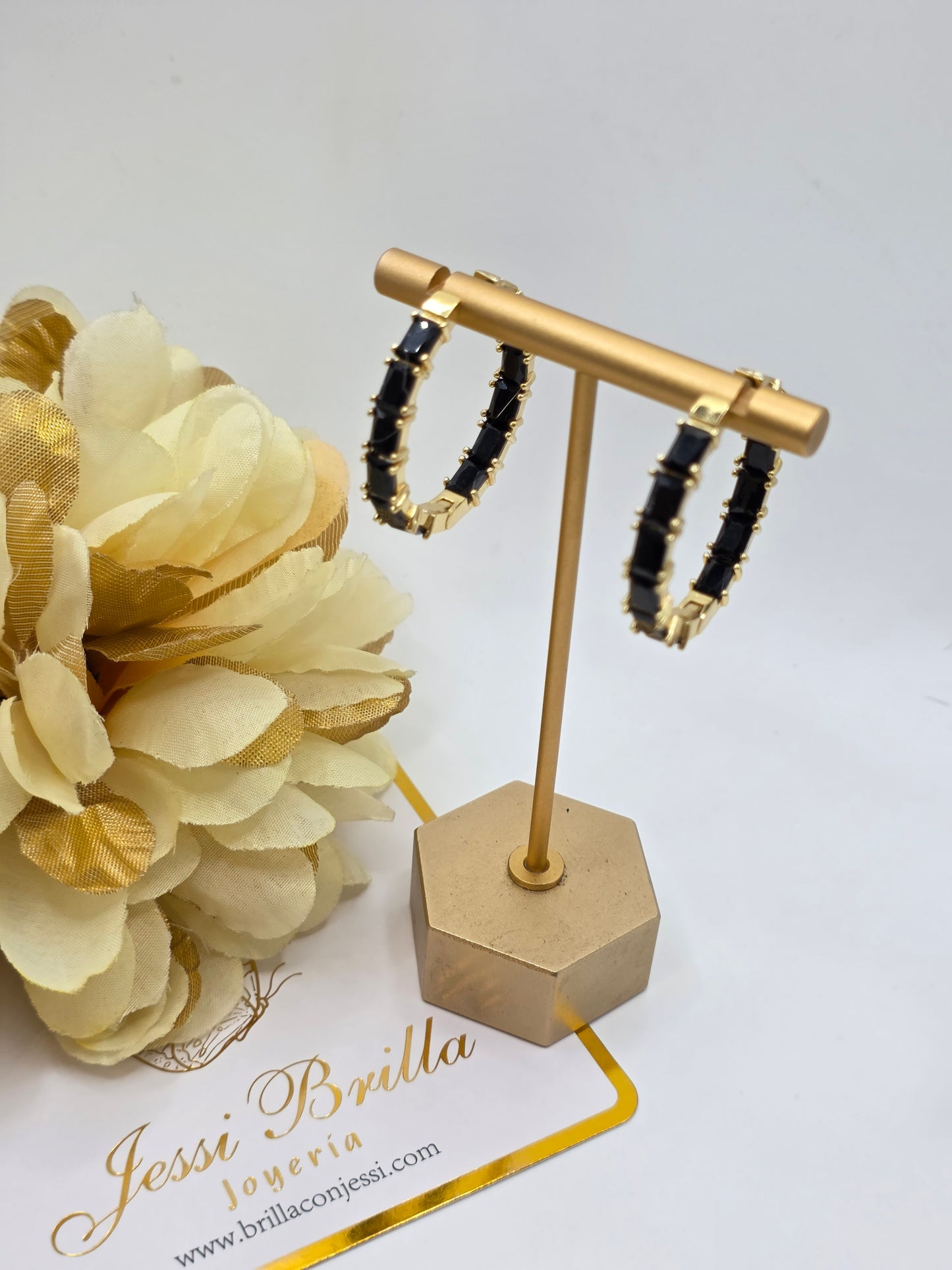 Aretes de 35mm en Vidrio Real Oscuro Laminado 14k Alta Calidad