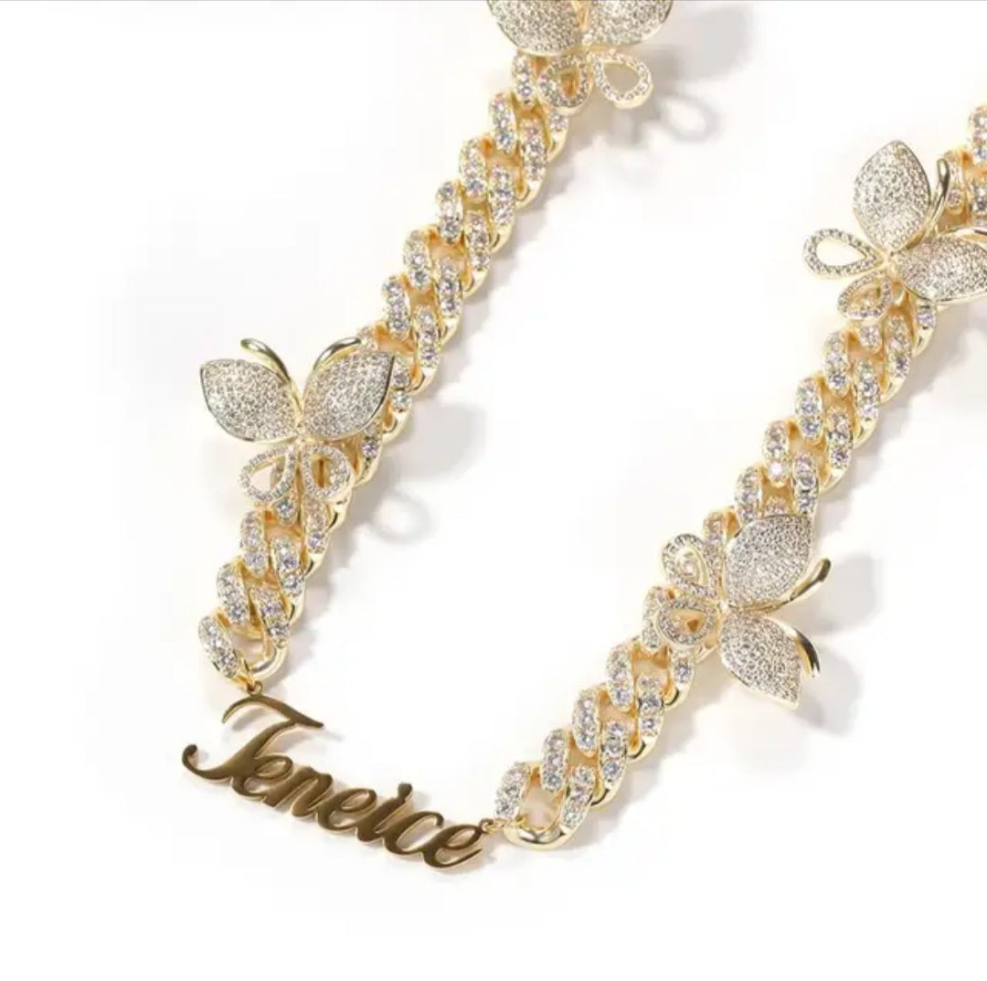 Gargantilla adimantada Vidrio Real & Mariosa Color: Oro-Silver - Oro Rosa