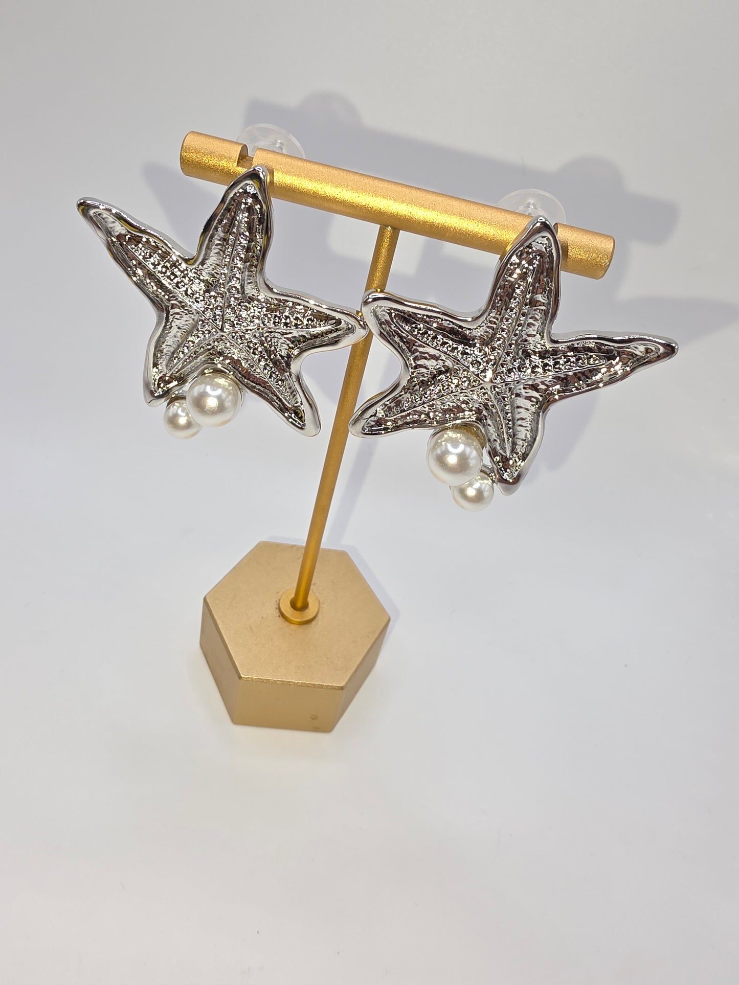 Aretes de Estrellas Silver y Oro