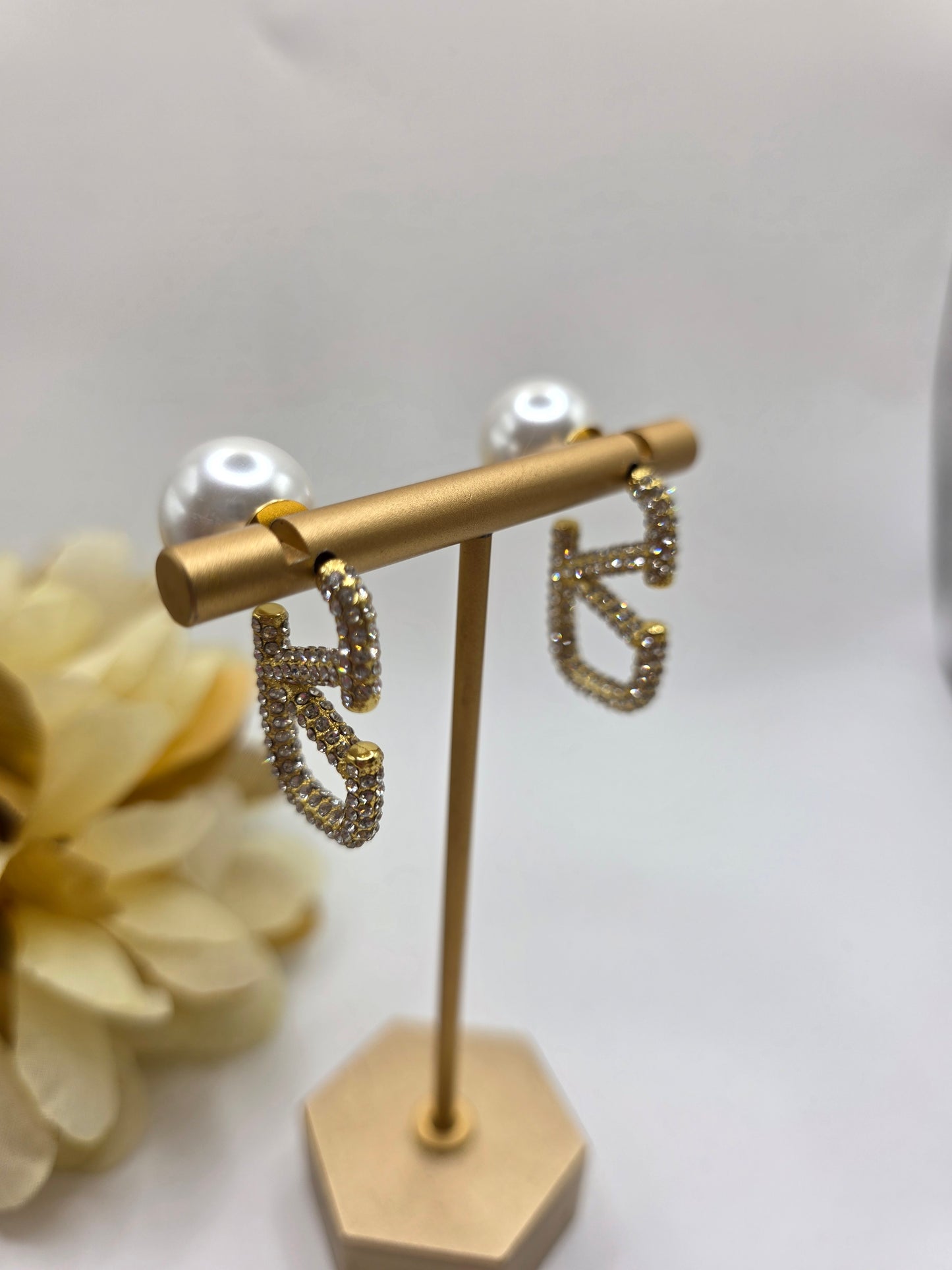 Aretes Valentinos adimantados/ Laminado de Oro 14k Real Alta Calidad