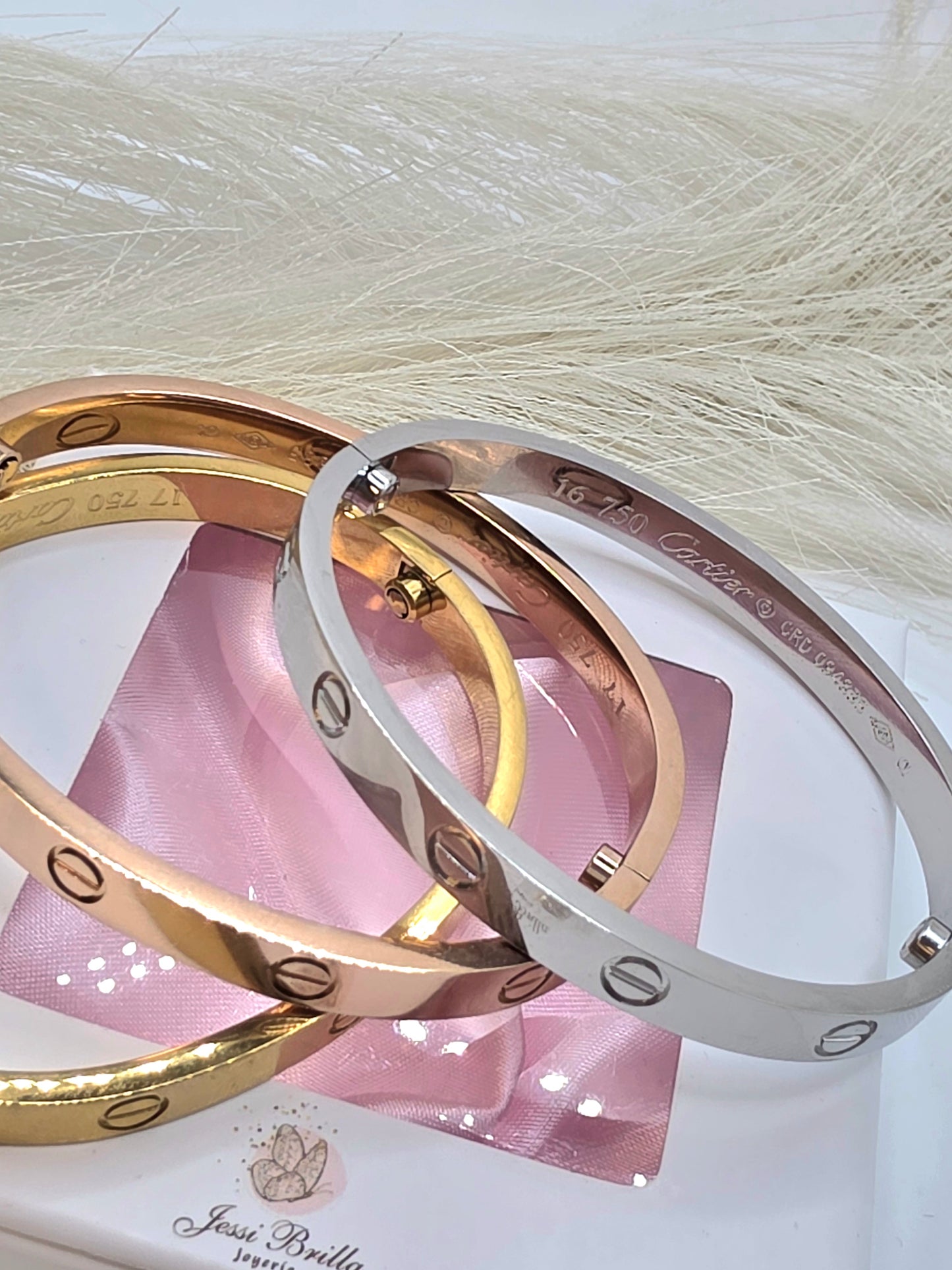 Gold-colored marked bracelet