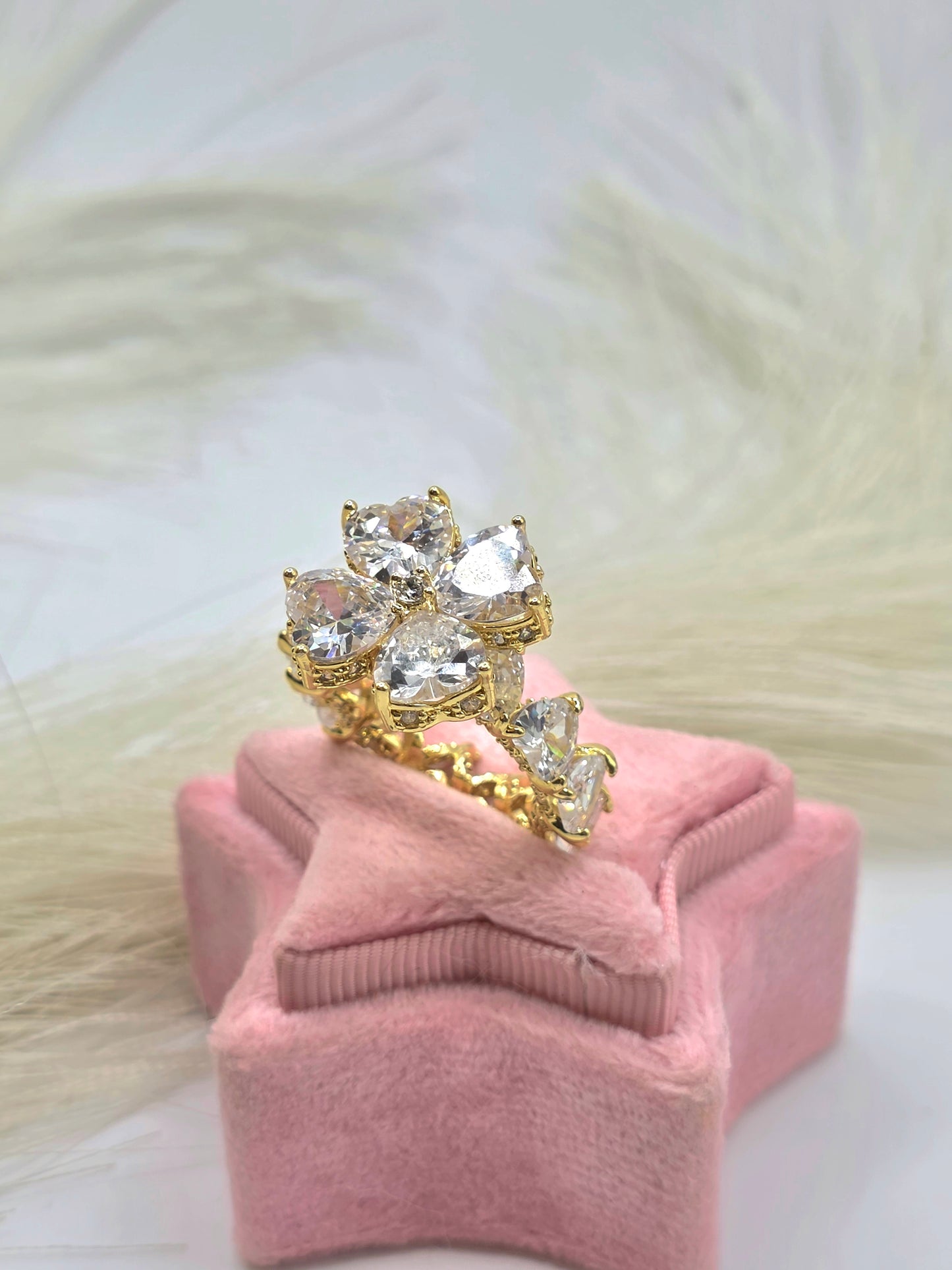Anillo Flor de Vidrio 5A