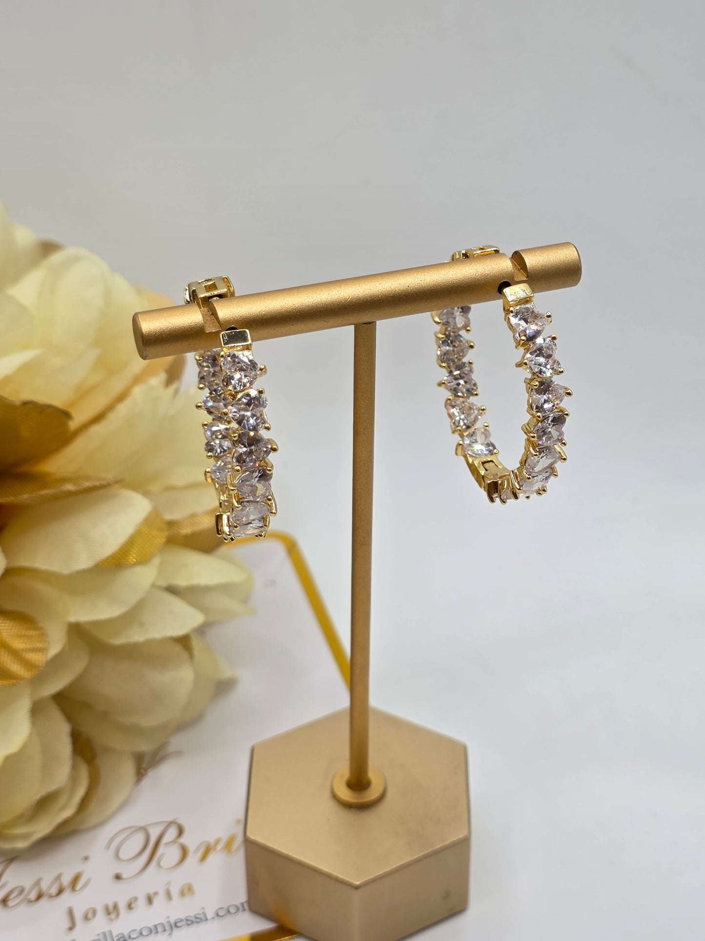 Aretes de 35mm en Vidrio Real Laminado 14k Alta Calidad