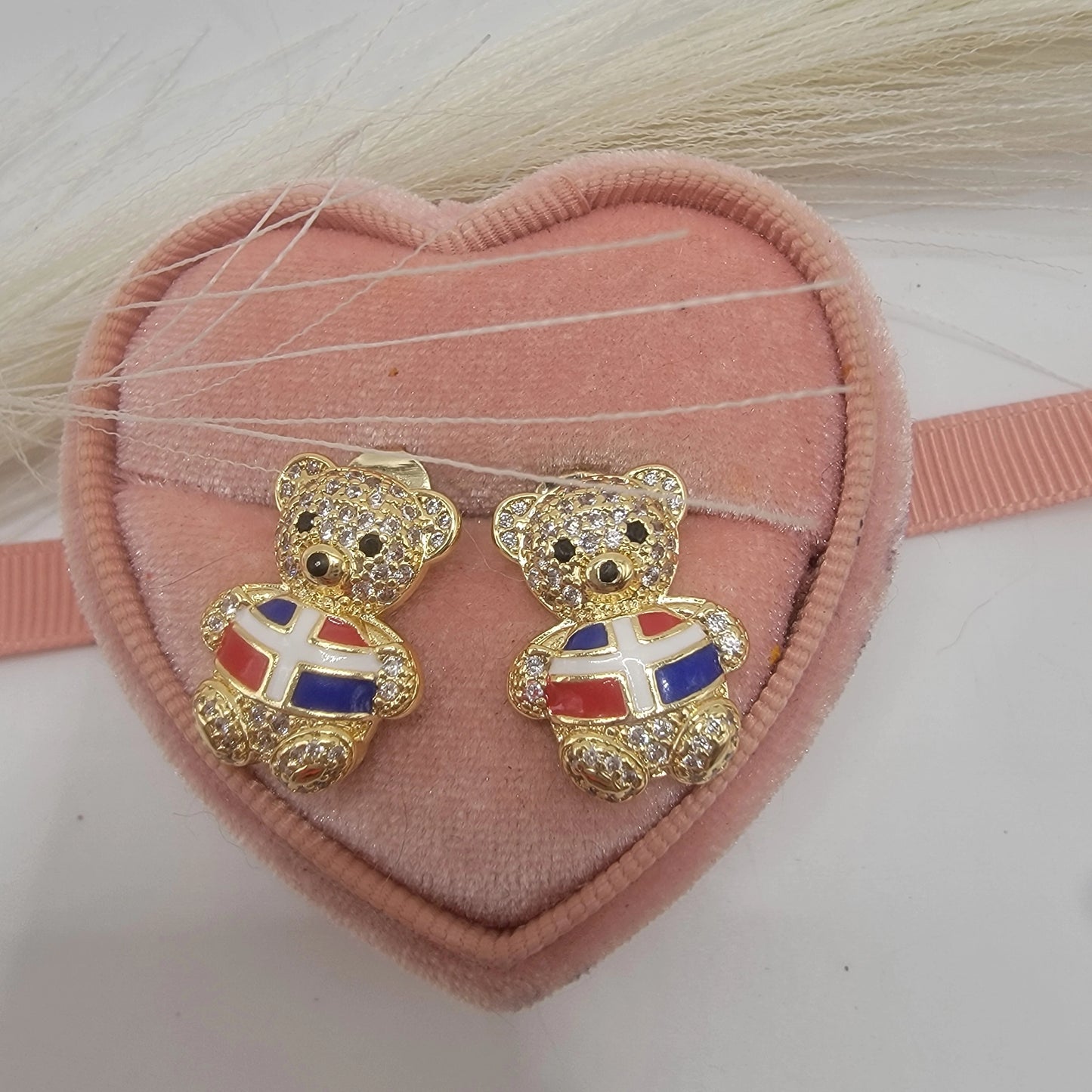 Dominican Republic Bear Babdera Earrings