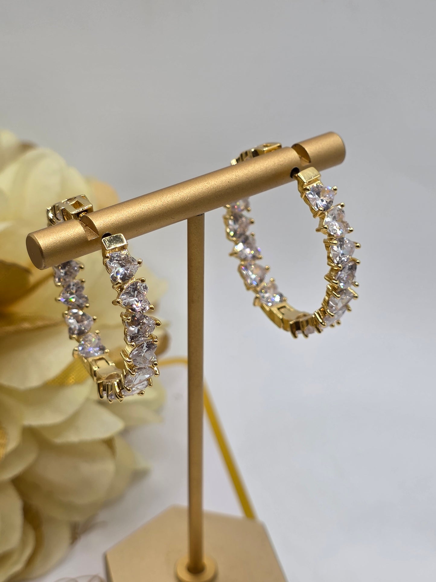 Aretes de 35mm en Vidrio Real Laminado 14k Alta Calidad