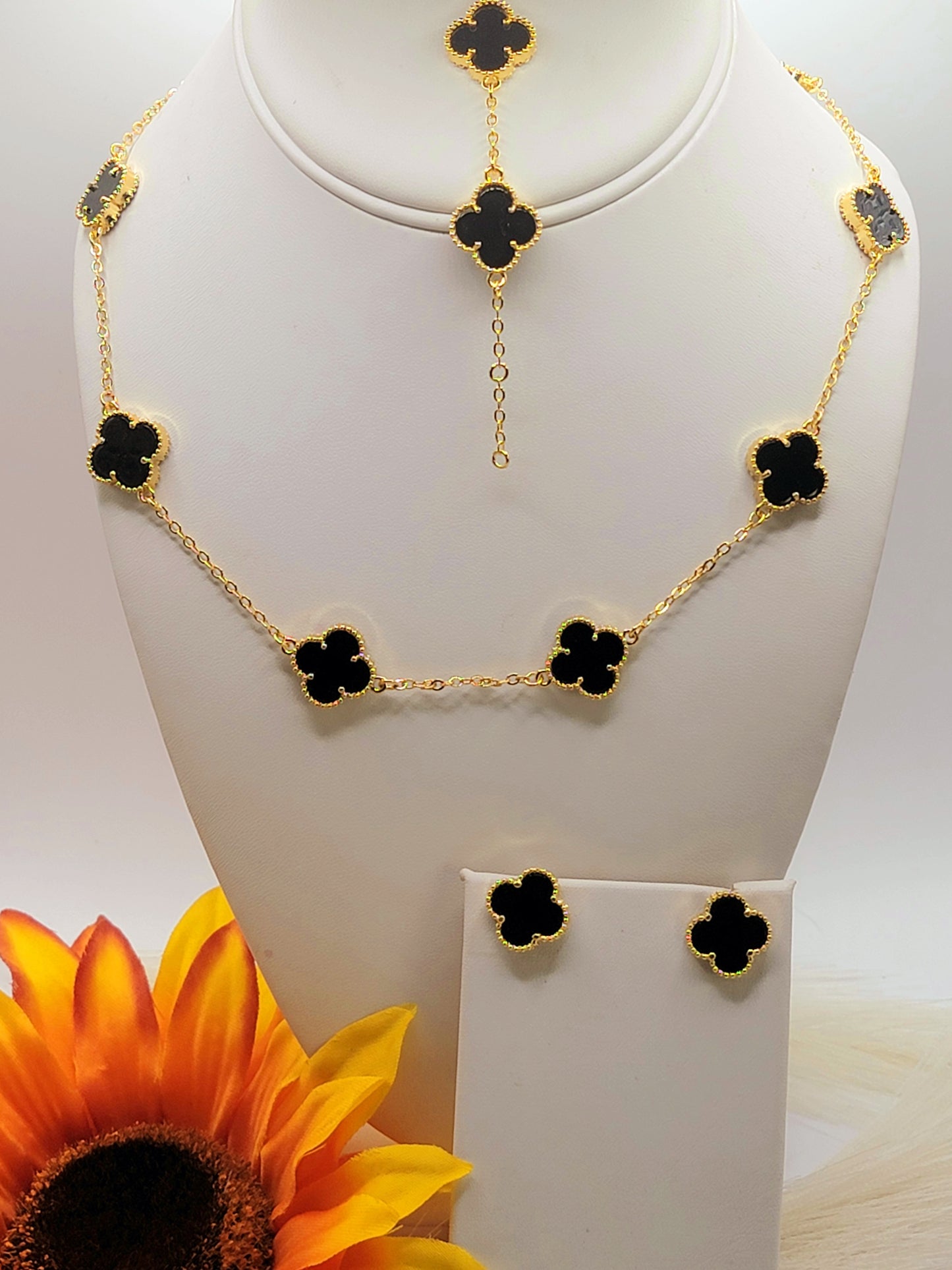 Set Trebol Grande | Oro Laminado Real 14k
