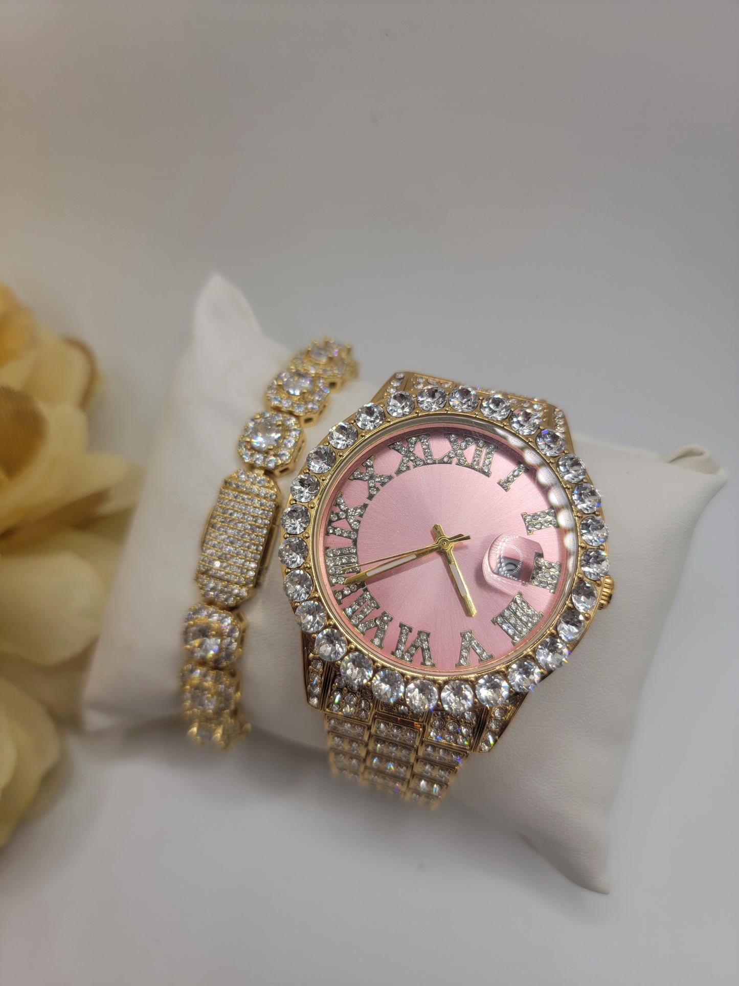 40mm High Quality Real Glass Diamond Clock