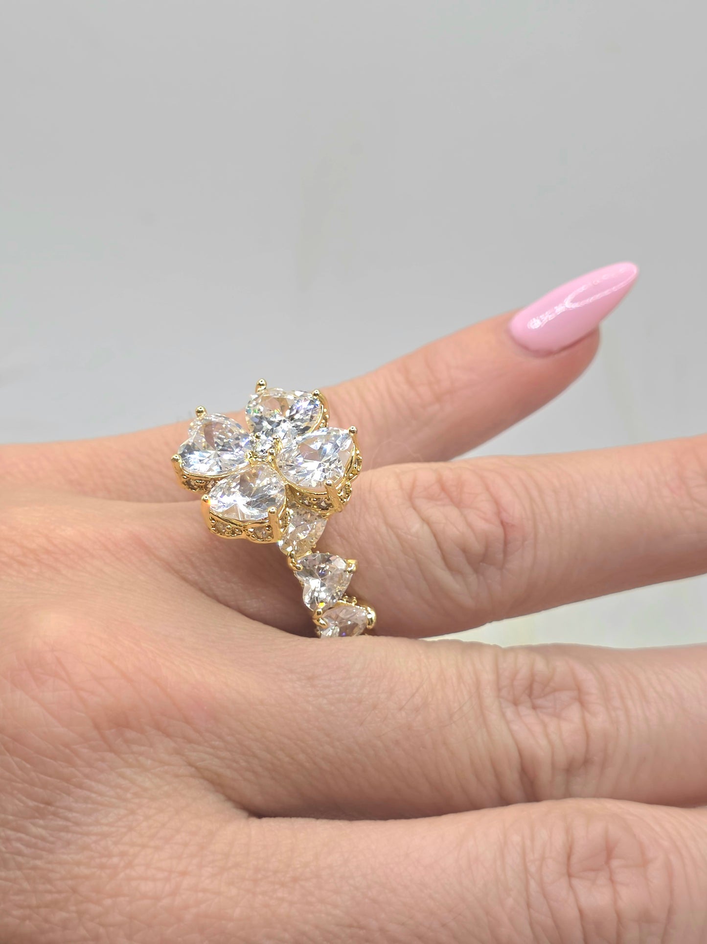 Anillo Flor de Vidrio 5A