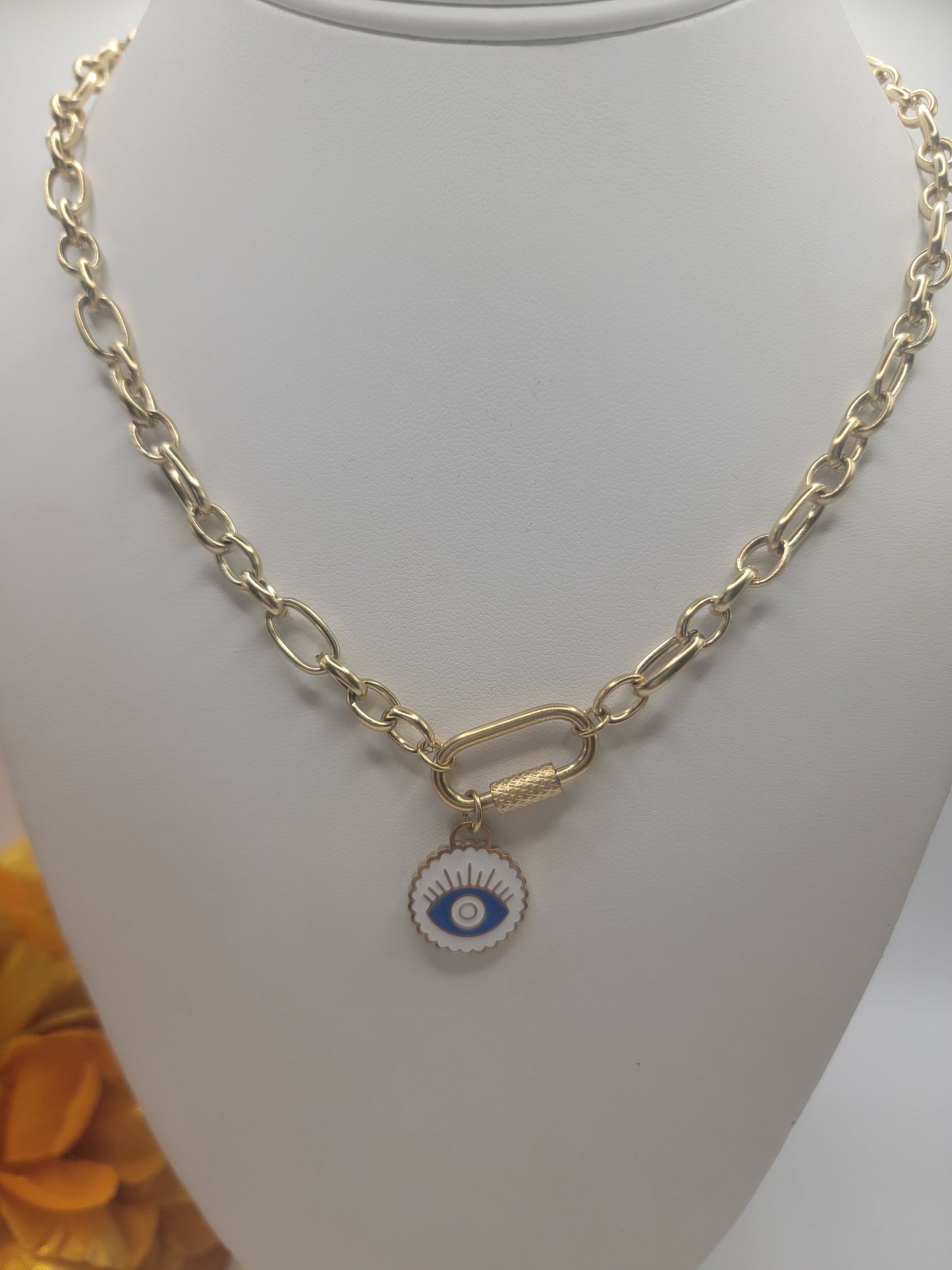Cadena con ojo Turco Azul 16inch con extensión