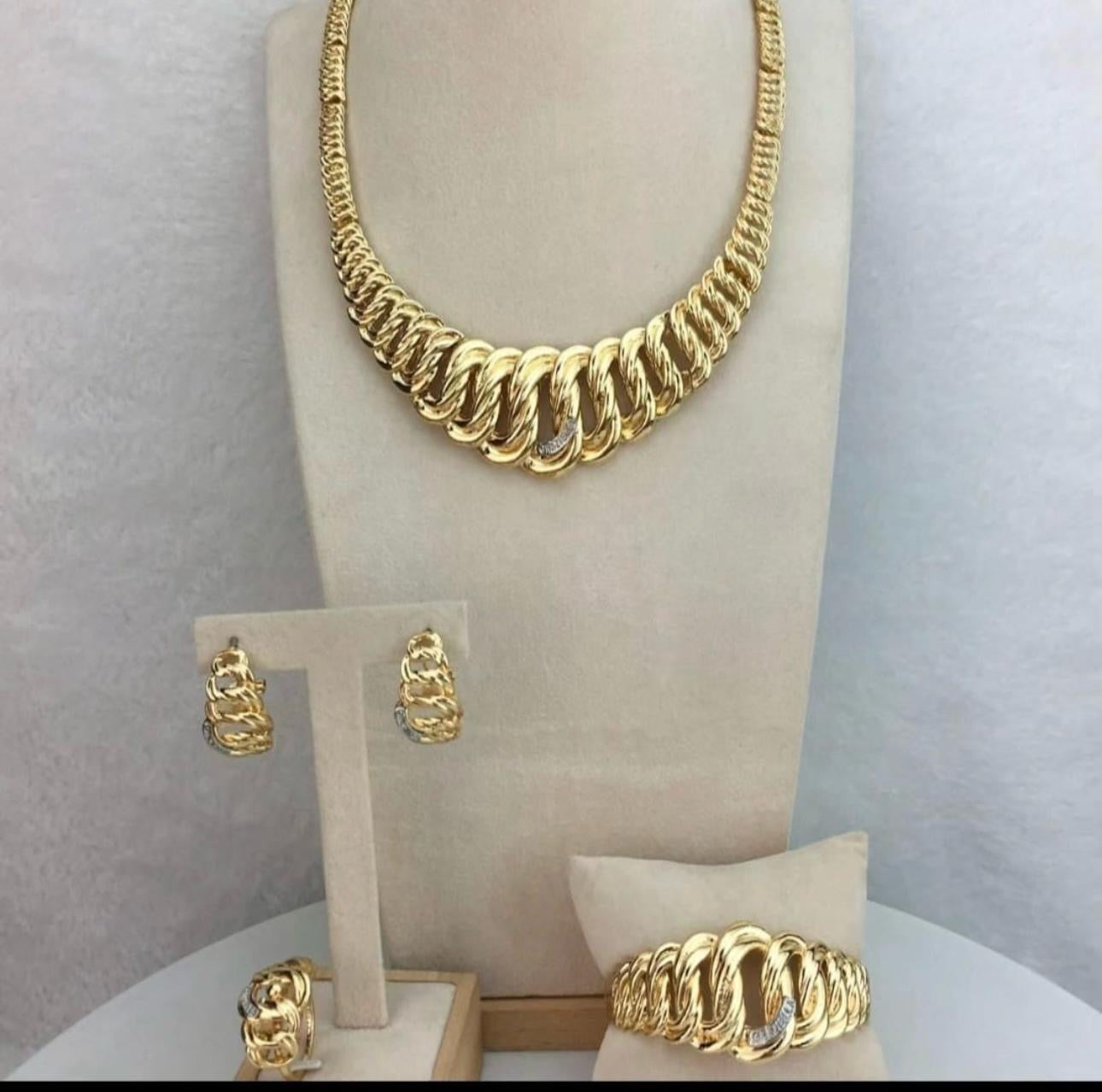 Set princesa| Laminado de Oro Real 14k Alta calidad