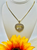 Open Heart | High Quality 14k Real Gold Filled | 18" Cuban Link