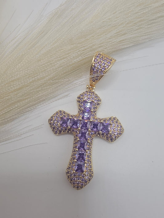 Purple Glass Cross