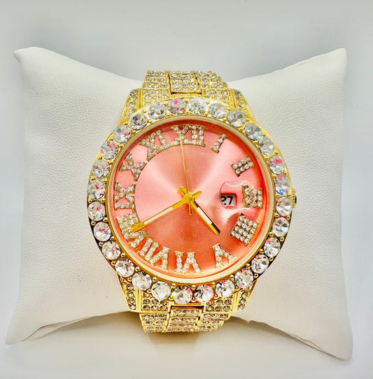 Reloj Amor Adimantado en Vidrio Real 5A Hip Hip 38mm