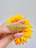 Long woven trend ring