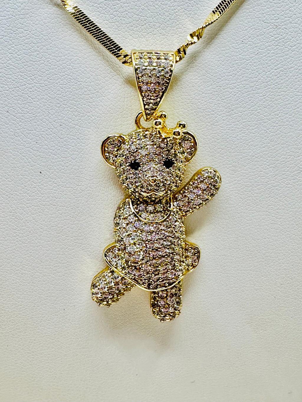 Osa niña en Cadena | 18cm Laminado 14k