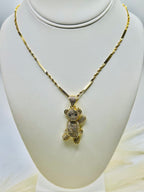 Osa niña en Cadena | 18cm Laminado 14k