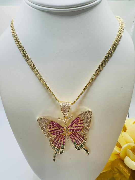 Mariposa Grande de colores en cadena española de 18inch