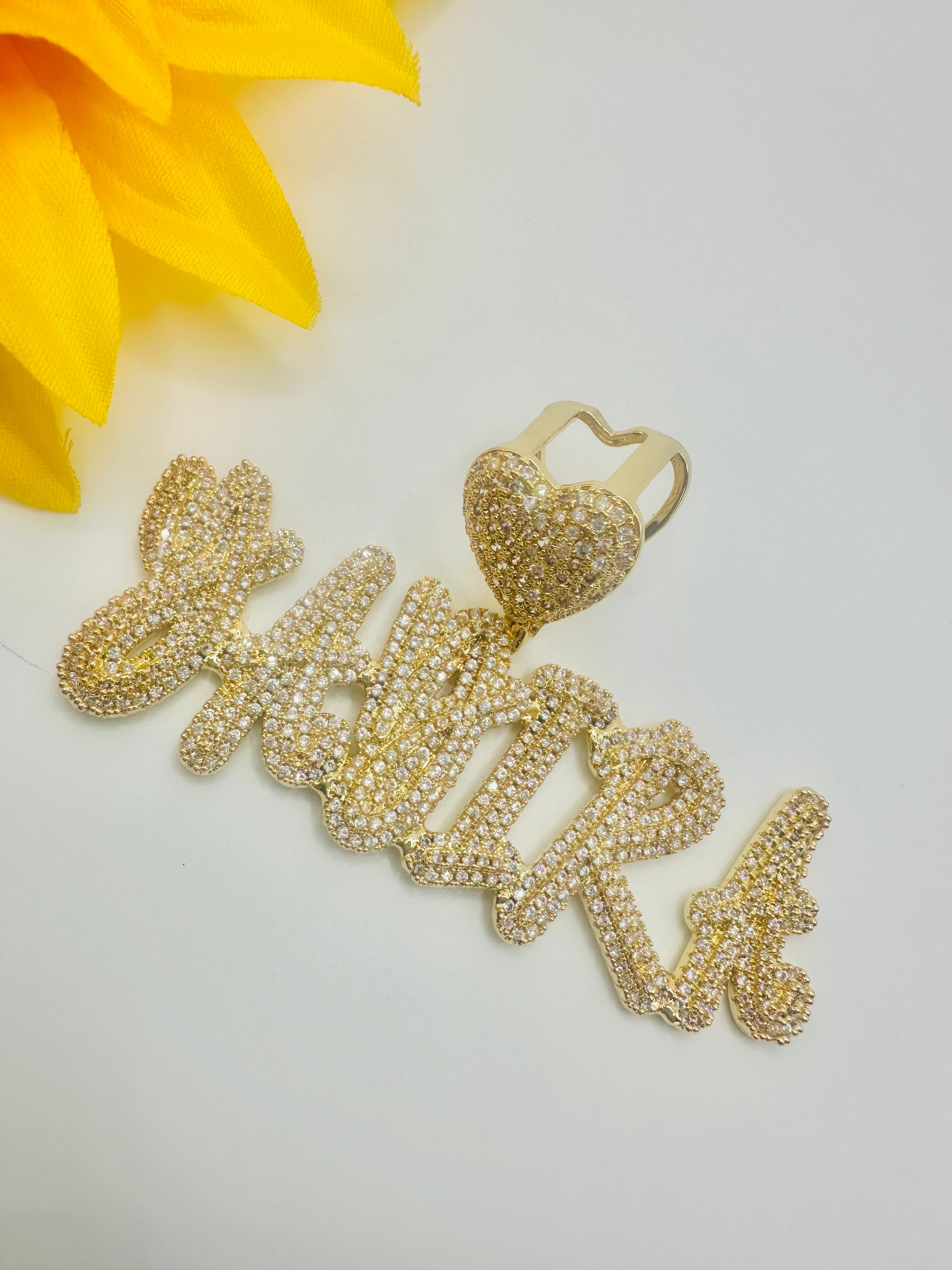Real Glass Zirconia Pendant Only | Personalized