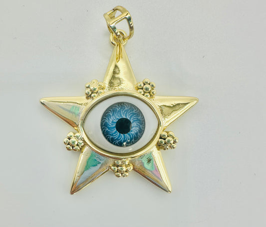 Estrella con Ojo Turco | Dije 14k