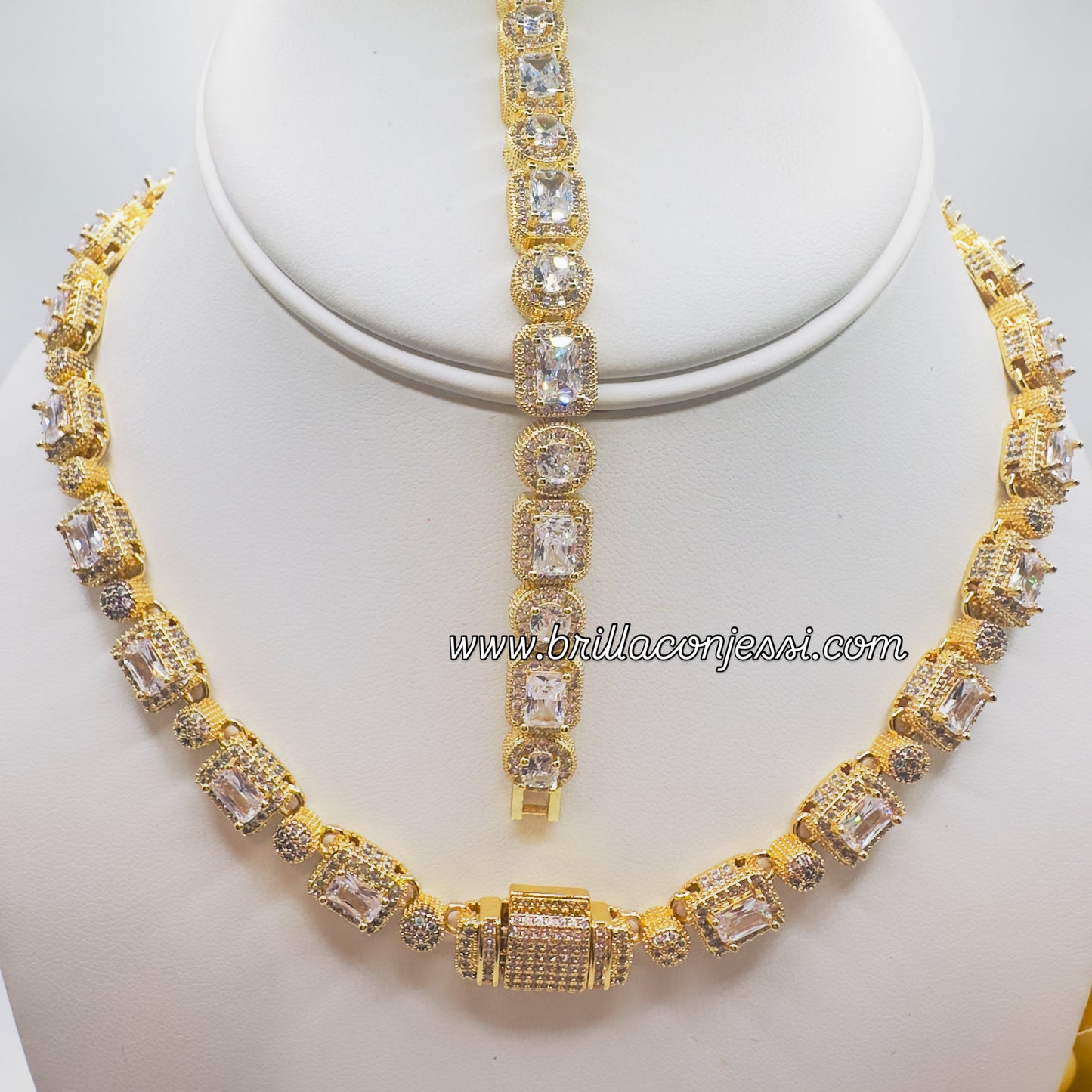 Gargantilla de Hielo Picado Oro o Silver