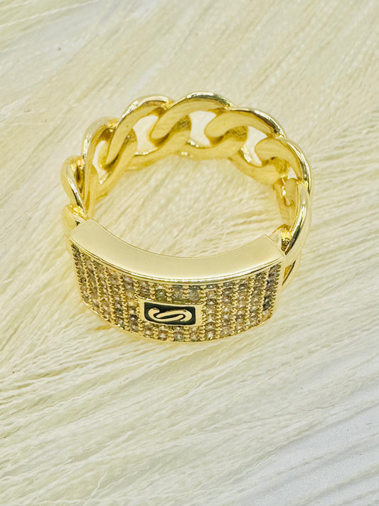 Anillo Mónaco | Laminado Oro 14k