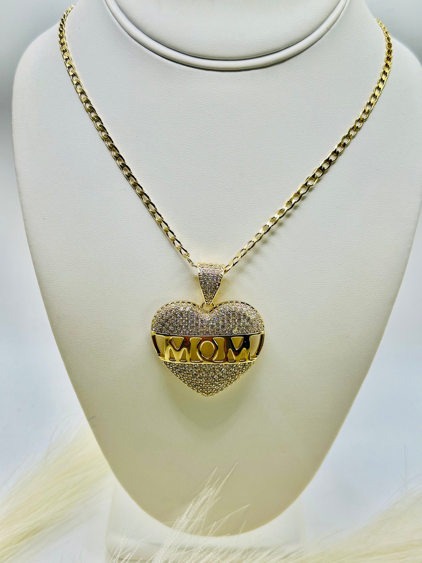 Cadena Mamá | Laminado de Oro Real   14k Alta Calidad