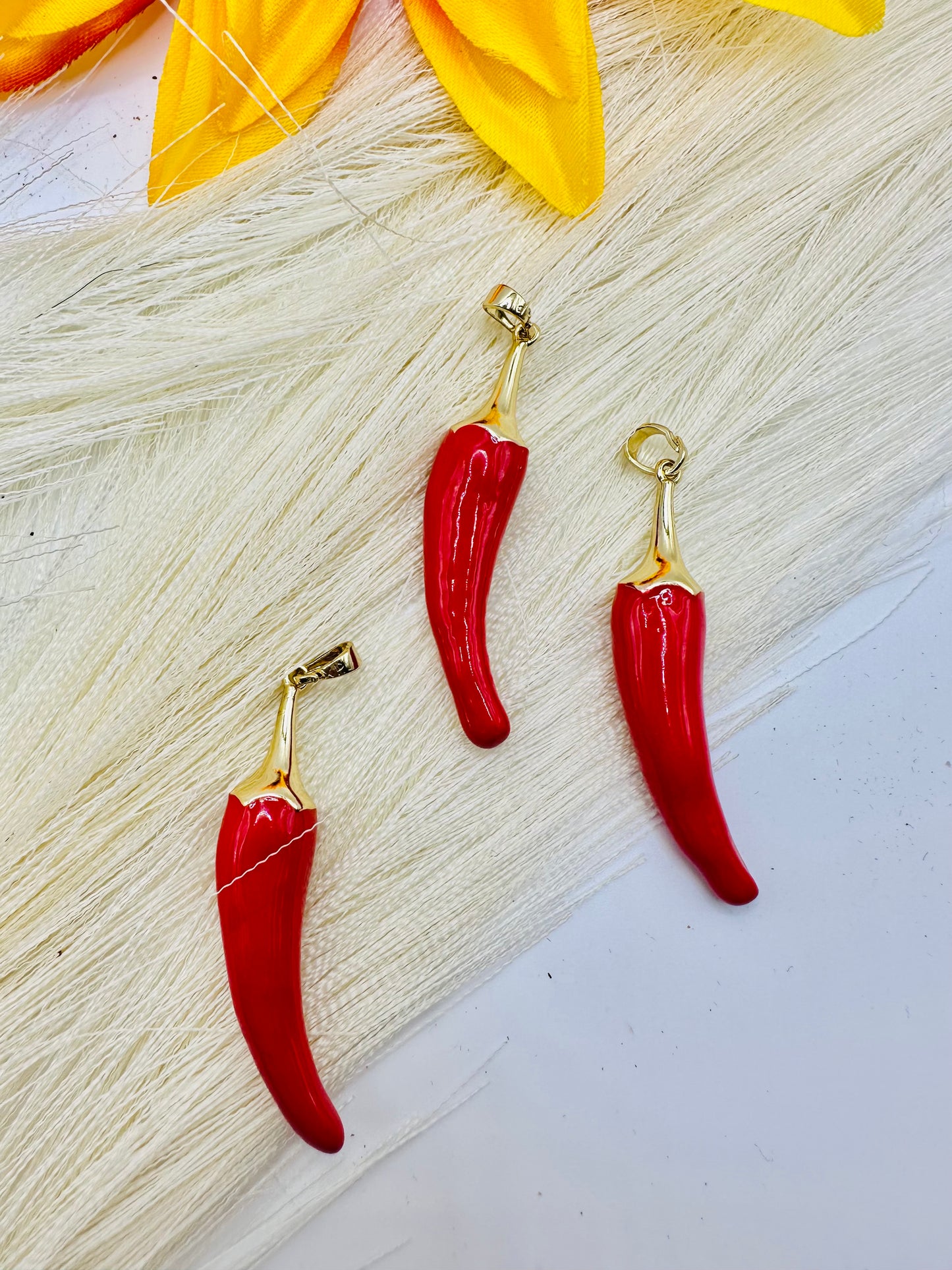 Chiles Grandes |Laminado en Oro 14k