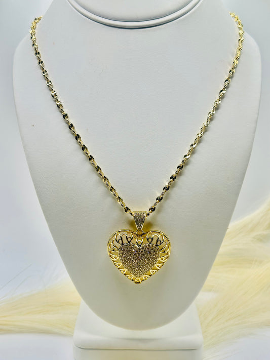 Tejido Torsal con Corazón |Laminado 14k