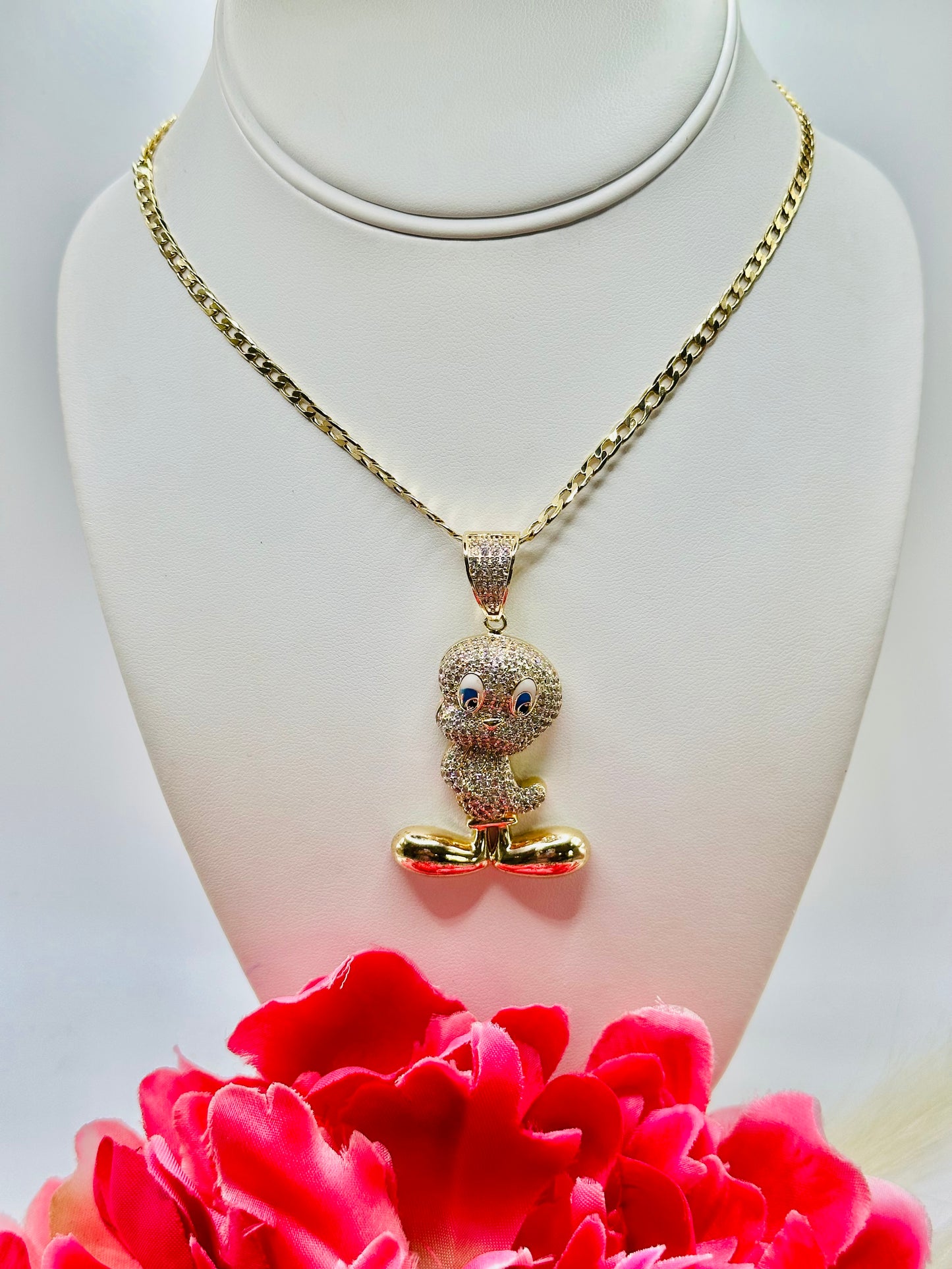 Piolin Adimantado | |Laminado de Oro Real 14k Alta calidad | cubana de 18inch