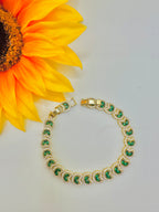 Pulsera Verde de Circonias