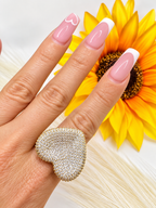 Anillo Corazón Inflado Grande