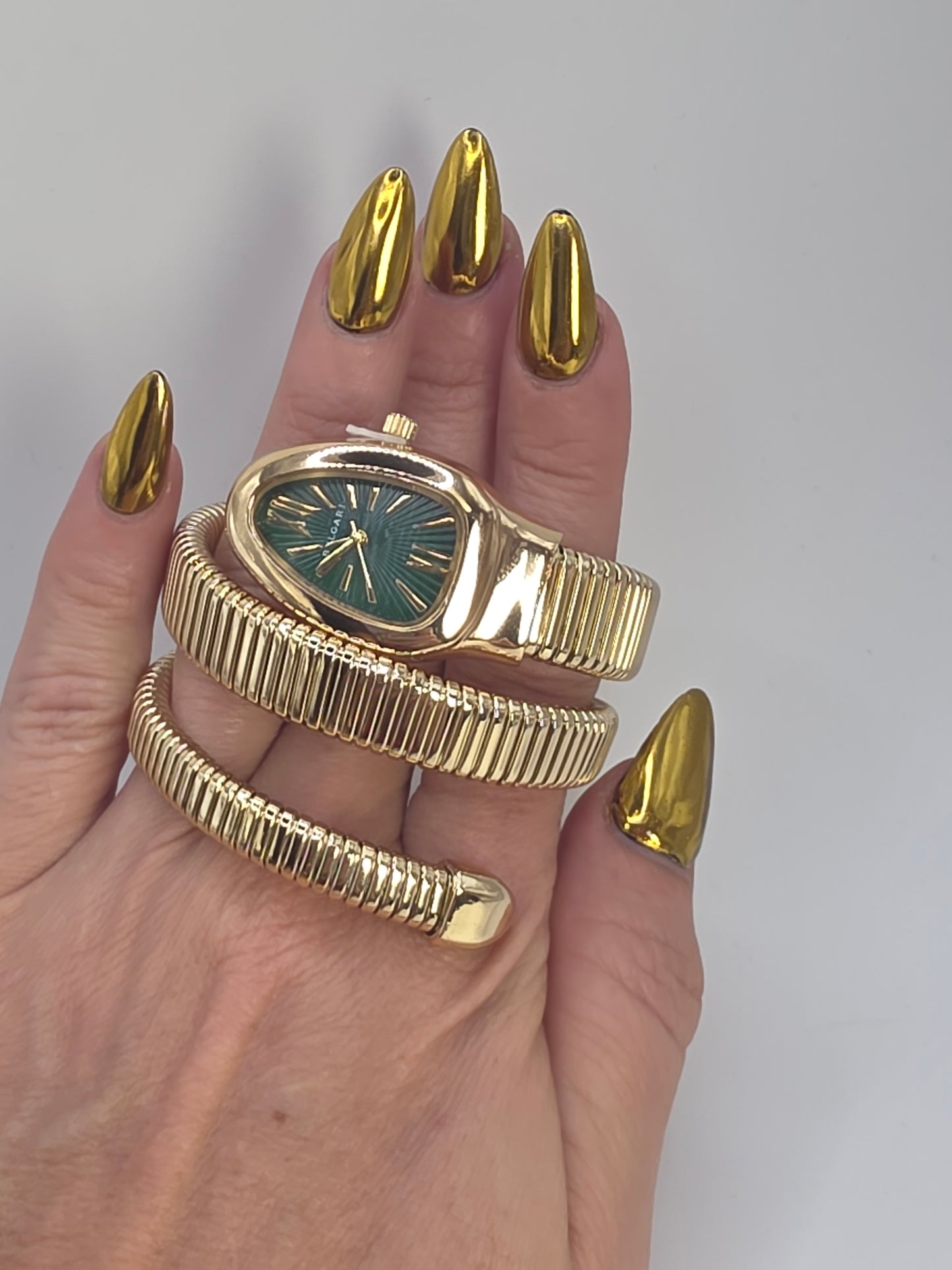 Brazalete con Reloj de Culebra en Acero