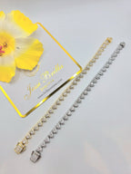 Pulsera de Corazon de Vidrio Real 5A Size 7inch