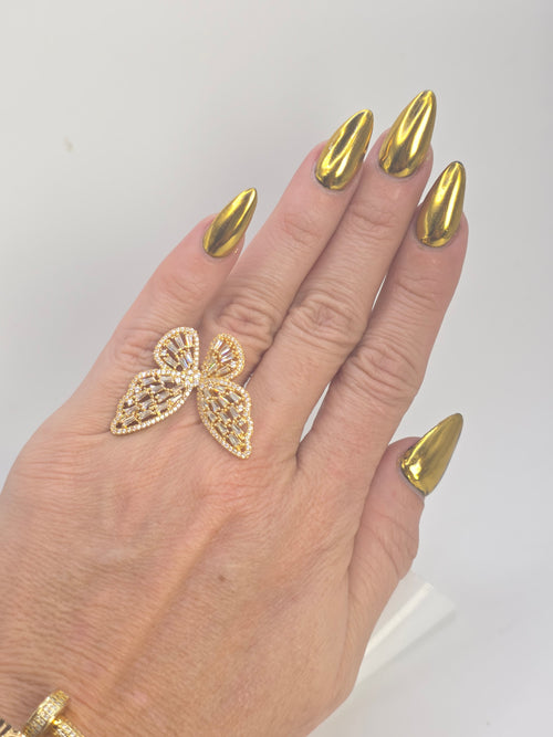 Adjustable Butterfly Ring