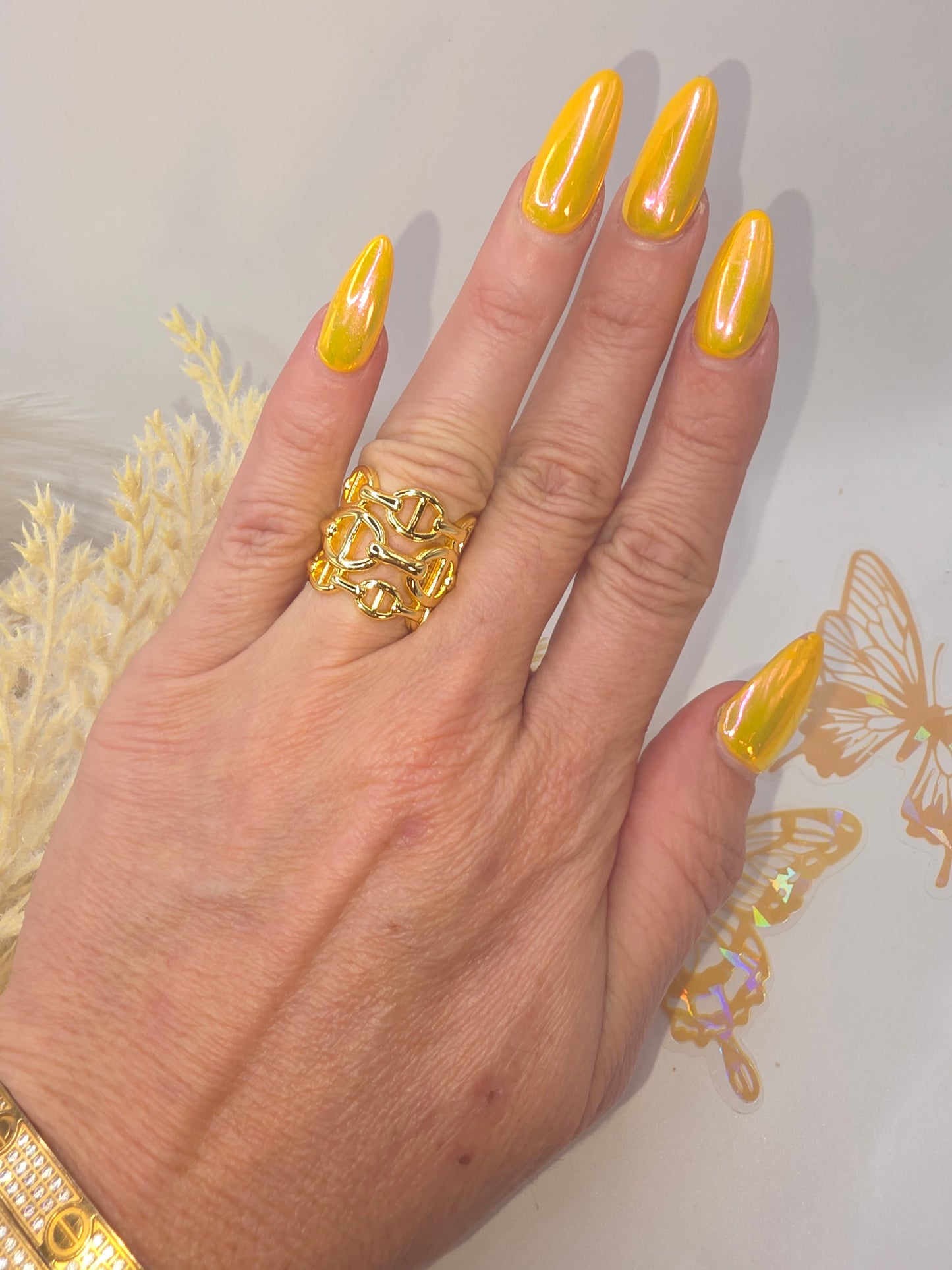 Anillo Tejido GG Ajustable a 7/8/9