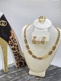 Fendy 18k Gold Plated Stainless Steel Set High quality
