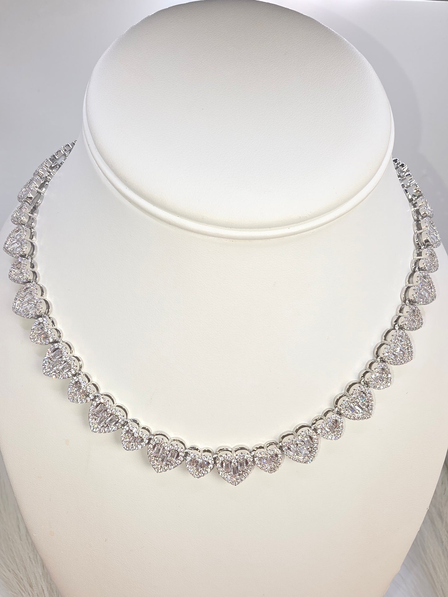 Gargantilla Corazones Vidrio 5AA