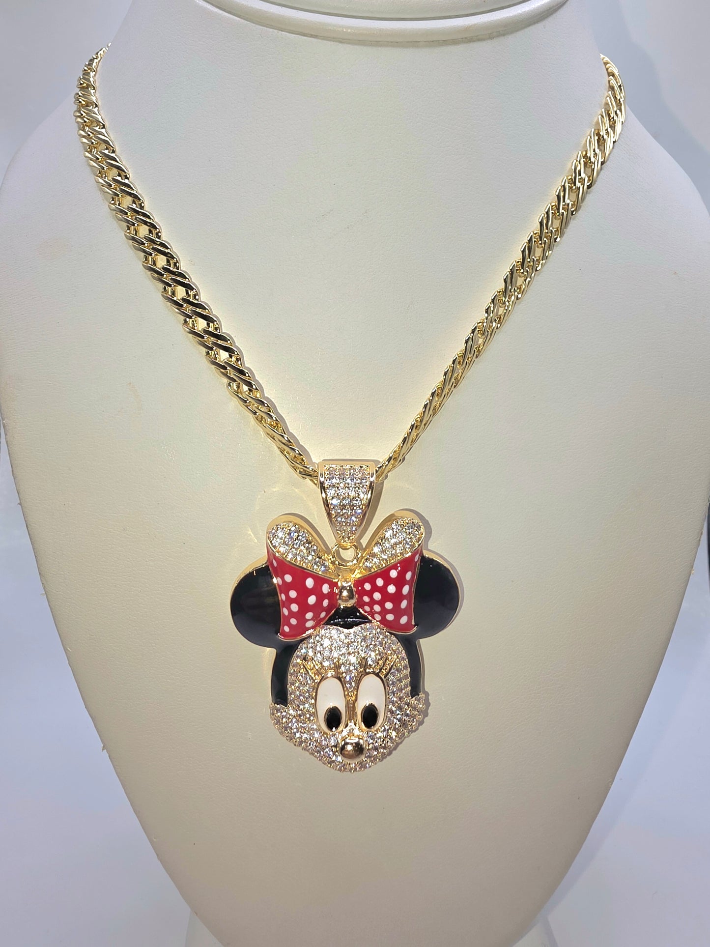 Cadena tejido chino con Minny Mouse/ size 16inch