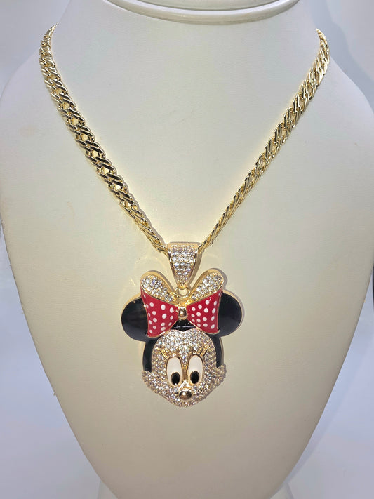 Cadena tejido chino con Minny Mouse/ size 16inch