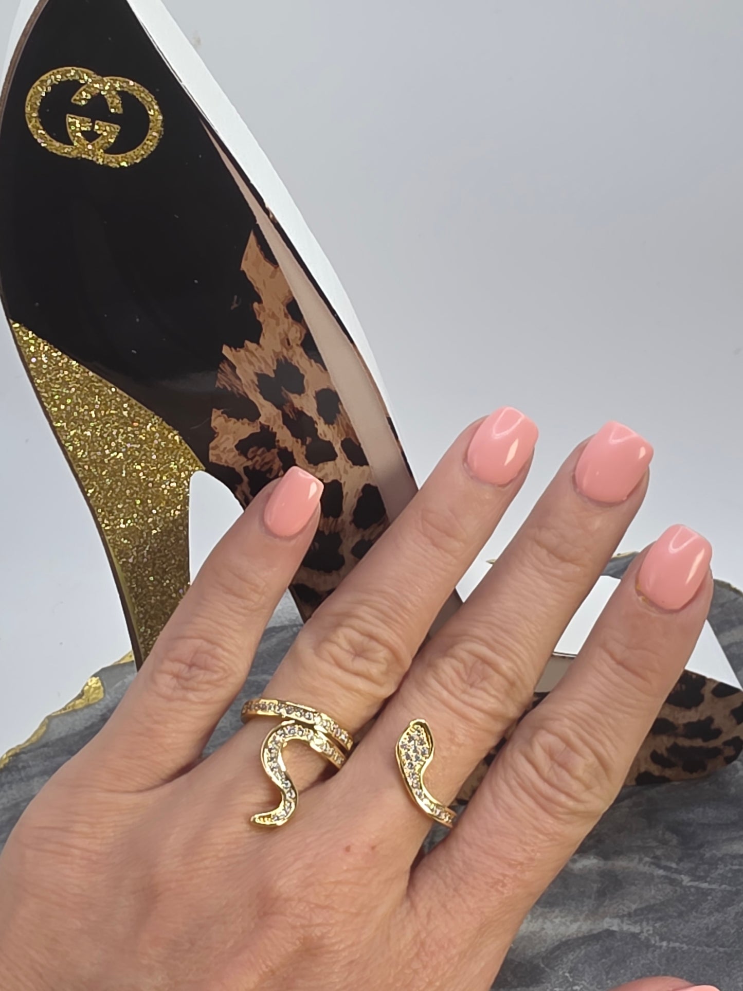 Anillo minimalista  doble tendencia ajustable