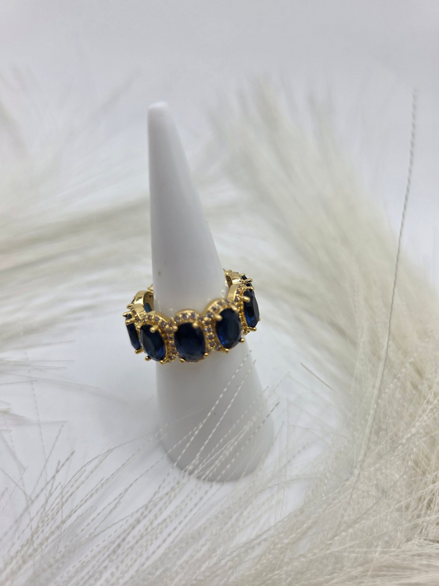 Anillo princesa Azul Vidrio 5A